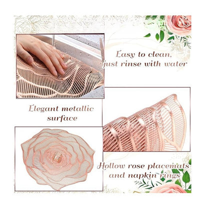 Bulk 2Pcs Irregularity Placemat Heat-Resistant PVC Placemat 15 inch Non-Slip Table Mats Wholesale