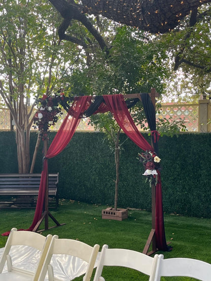 Bulk Black And Red Artificial Flowers 2025 Wedding Arch Drapes Roses Backdrop Gothic Ceremony Reception Outdoor Decor Wholesale