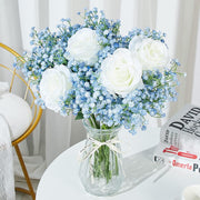 Artificial Baby's Breath Flowers, 10 Stems, White, Silk, Realistic Look for Wedding Bouquets and Centerpieces