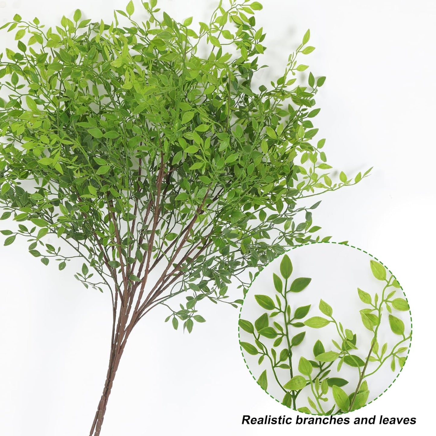 Artificial Nandina Stems, 43.3" Tall Faux Greenery Branches for Venue Styling & Event Decor