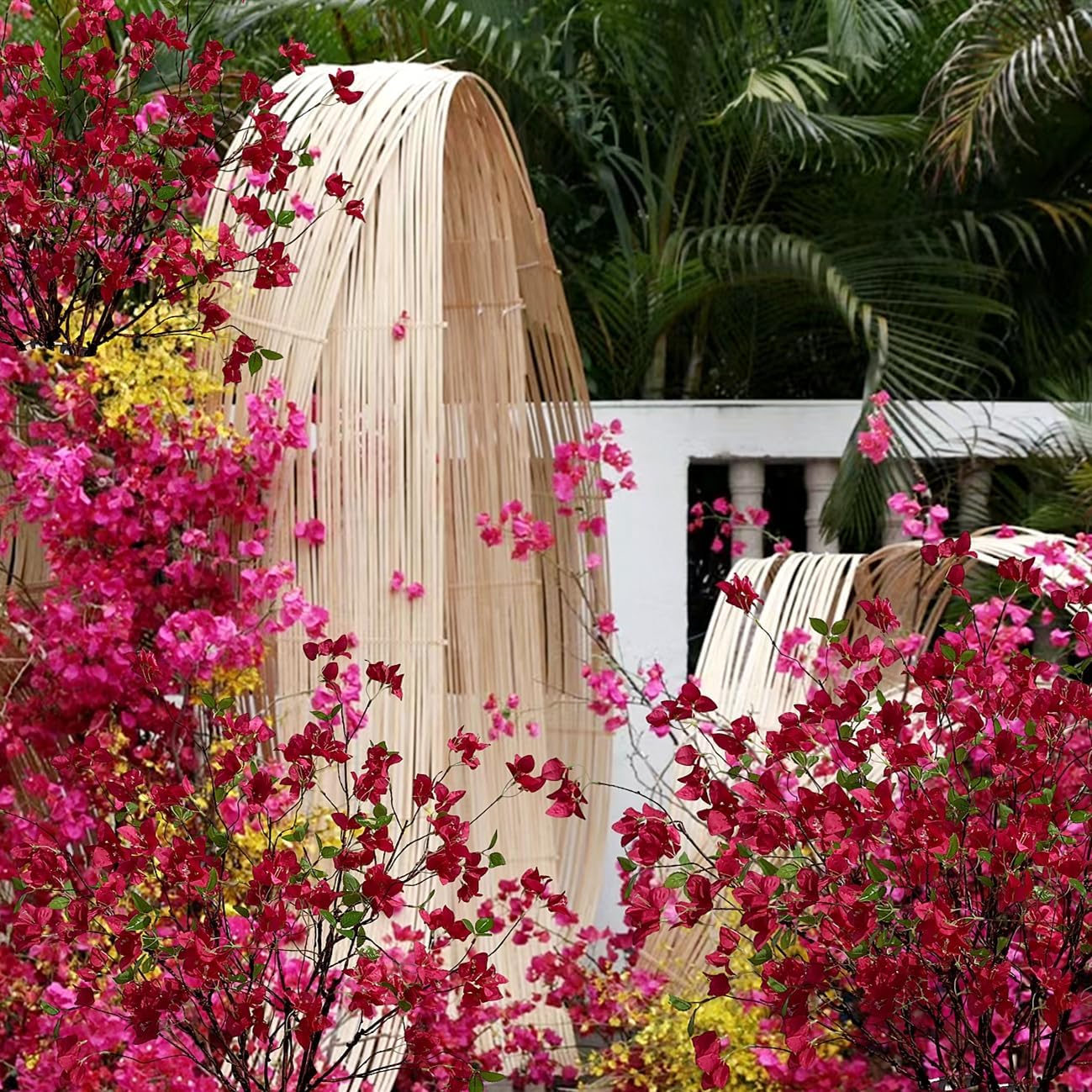 Bulk 4 Pcs Premium Artificial Bougainvillea Flower Branches for Versatile Event and Party Decor Wholesale