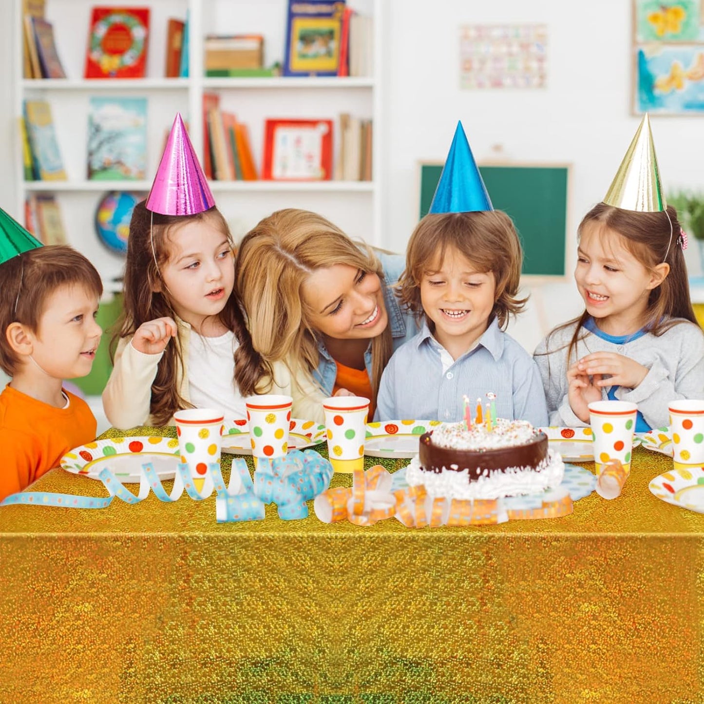 Bulk Vibrant Rainbow Disposable Tablecloth 54x108 Inches Ideal for Birthday Parties Buffets Disco and Mermaid Themed Decor Wholesale