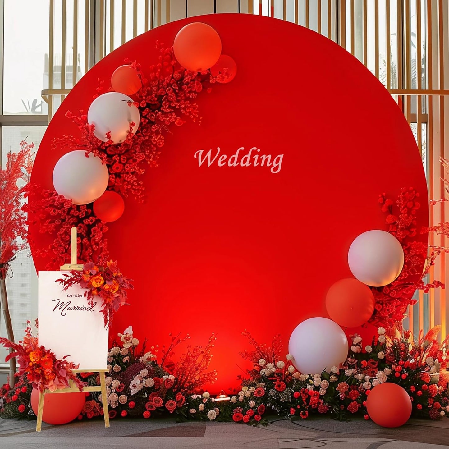 Bulk Adjustable White Round Backdrop Cover for 5 to 7.2ft Circle Arch Stand - Polyester Wedding, Birthday Party, Photography Decoration Wholesale