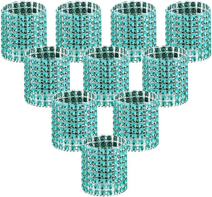 Bulk 50 Pcs Water Diamond Napkin Rings: Sparkling Decor for Table Settings Weddings Dinners Holiday Parties and Family Gatherings Wholesale