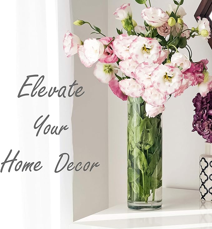 Bulk 2 Pcs Clear Cylinder Acrylic Vases Cylinder Floating Candle Holders For Centerpieces Wedding Home Decoration Wholesale