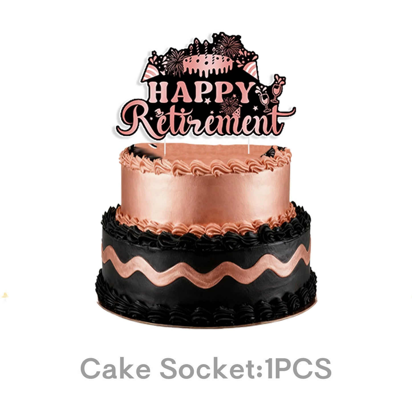 84-Piece Rose Gold Retirement Party Decor Kit - All-In-One Party Supplies & Decorations