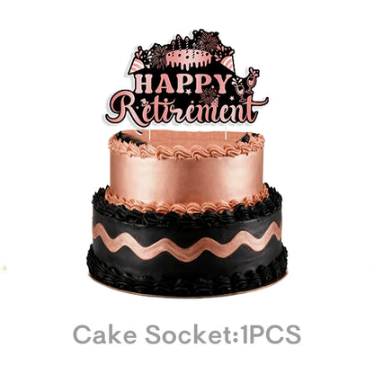 84-Piece Rose Gold Retirement Party Decor Kit - All-In-One Party Supplies & Decorations