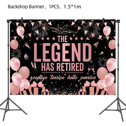 84-Piece Rose Gold Retirement Party Decor Kit - All-In-One Party Supplies & Decorations