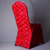 Bulk 2 Pcs Polyester Stretch Chair Cover with Satin Rosette for Wedding Banquet Reception Decorations Wholesale