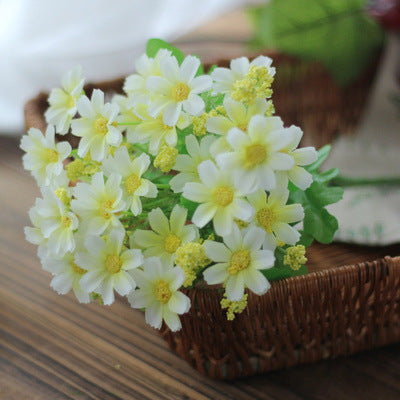 12 Bundles Faux Daisy Flowers 12 Inch UV Resistant Artificial Greenery for DIY Home Garden Wedding Party Decor