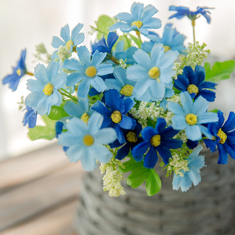 12 Bundles Faux Daisy Flowers 12 Inch UV Resistant Artificial Greenery for DIY Home Garden Wedding Party Decor