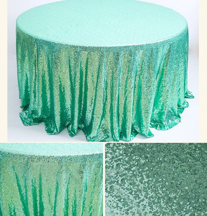 Bulk Round Tablecloths with Sequin Polyester Table Cover Wholesale