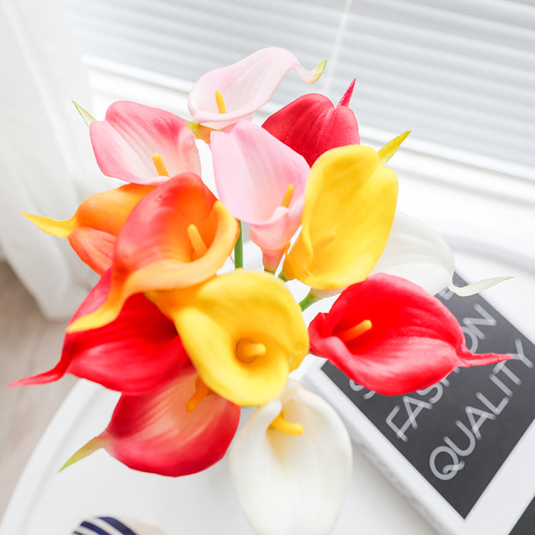 13 Inch Calla Lily Artificial Flowers 10 Pcs Silk Real Touch Lilies Arum Lily Bulk
