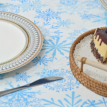 Bulk Waterproof Snowflake Pattern Tablecloth Suitable for Wedding and Holiday Party Decoration Wholesale