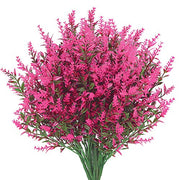 Artificial Greenery Plants Lavender Bulk 10 Pcs UV Resistant Shrubs for Outdoors Hanging Planters Window Box Indoor Decor