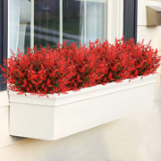 Artificial Greenery Plants Lavender Bulk 10 Pcs UV Resistant Shrubs for Outdoors Hanging Planters Window Box Indoor Decor