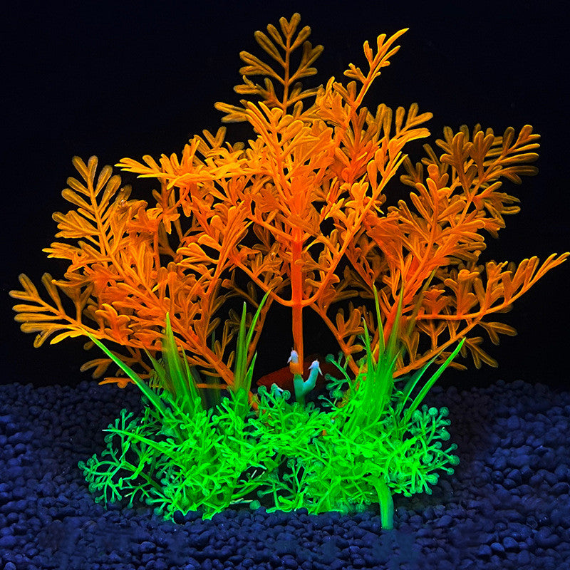 8 Pack Artificial Aquarium Plants for Fish Tank Landscaping, Underwater Decor, Bulk Set
