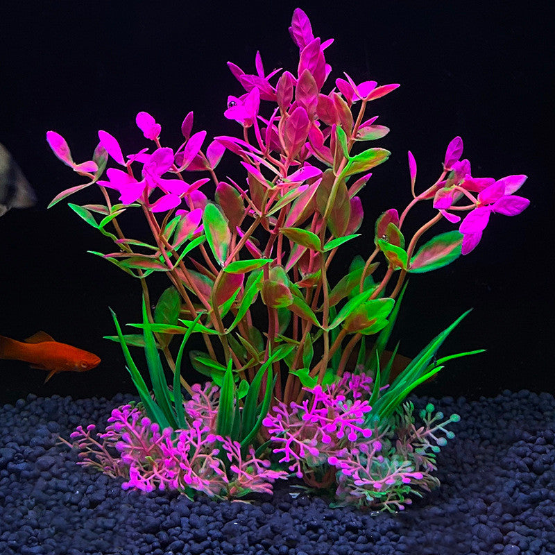 8 Pack Artificial Aquarium Plants for Fish Tank Landscaping, Underwater Decor, Bulk Set