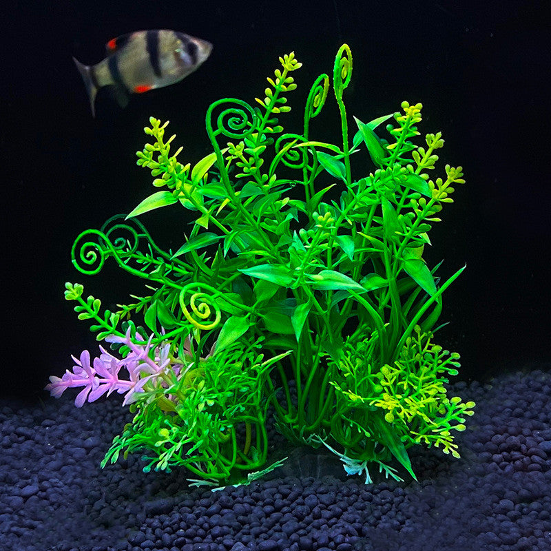 8 Pack Artificial Aquarium Plants for Fish Tank Landscaping, Underwater Decor, Bulk Set
