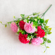 8 Bundles Artificial Chrysanthemum Flower Bushes for Outdoors, UV Resistant Fall Mum Plants