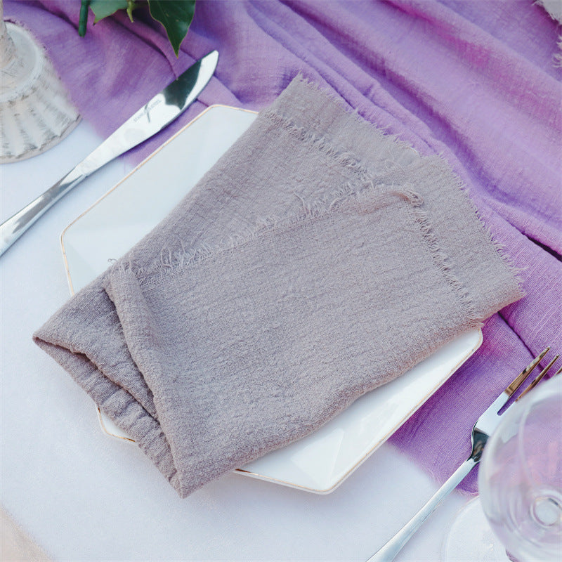Bulk Cotton Linen Napkins 17" x 17" Rustic Square Napkins  Wedding Party Baby Shower Decoration Wholesale