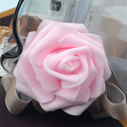 Wedding Floral Backdrop Artificial Foam Rose Heads - 2.7" DIY Craft Decor for Venue Styling