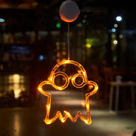 Bulk Halloween Decor LED Pumpkin String Lights with Suction Cups Spooky Ghost Lanterns and Spider Web Hanging Lights Wholesale