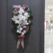 Christmas Upside Down Tree Wreath 26 Inch Artificial Holiday Decoration
