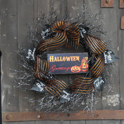 Halloween Dead Twig Vine Wreath 20 Inch Black Artificial Bulk Quantity