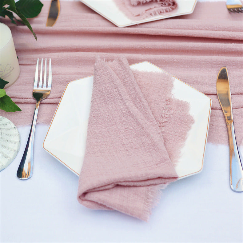 Bulk Cotton Linen Napkins 17" x 17" Rustic Square Napkins  Wedding Party Baby Shower Decoration Wholesale