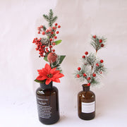 Christmas Rattan Tabletop Decoration Cuttings Artificial Holiday Decor