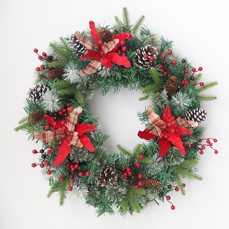 Christmas Starfish Pine Cone Wreath 24 Inch Artificial Holiday Decoration