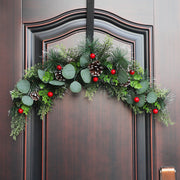 Artificial Christmas Pine Cone Horns Vine Wreath 28 Inch Holiday Decor