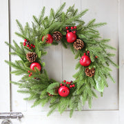 Christmas Pineapple Wreath 24 Inch Artificial American Pine Needle Holiday Decor