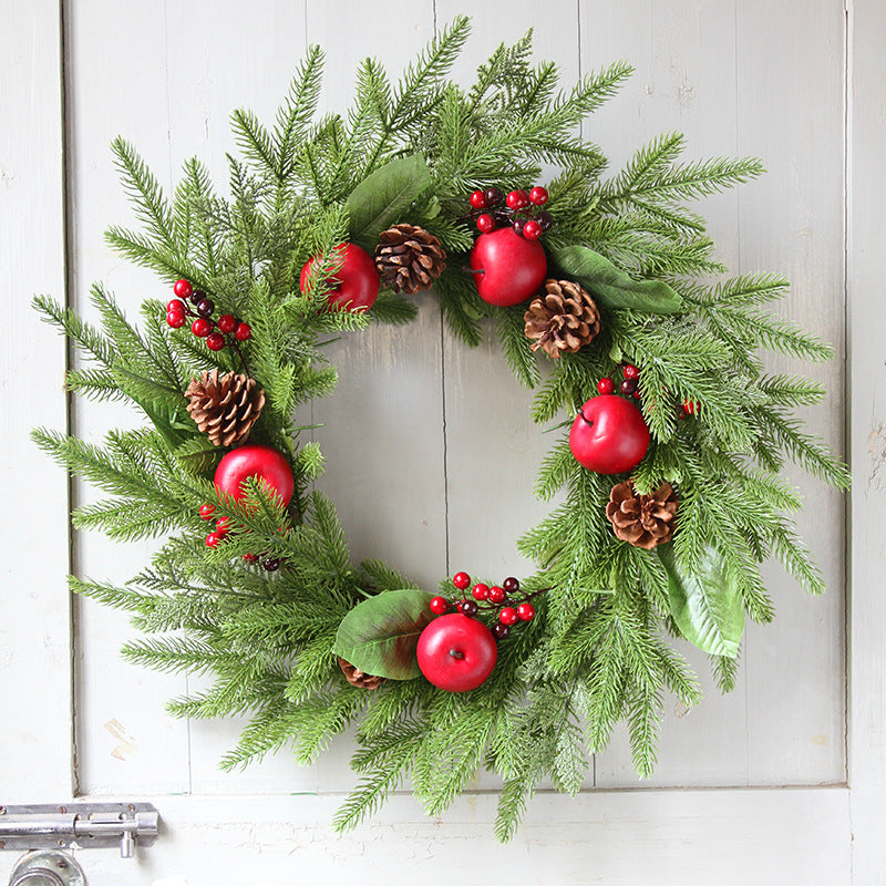 Christmas Pineapple Wreath 24 Inch Artificial American Pine Needle Holiday Decor