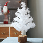 Mini Artificial Christmas Trees White Bulk Pack 10 Pcs 6 Inch Holiday Decor