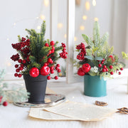 Artificial Red Berry Bonsai 10 Inch Christmas Decoration