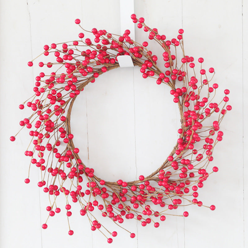Artificial Christmas Red Berry Wreath 20 Inch Holiday Decoration