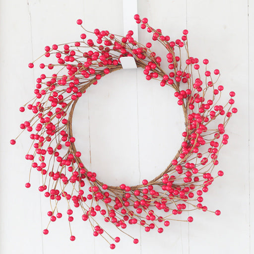 Artificial Christmas Red Berry Wreath 20 Inch Holiday Decoration