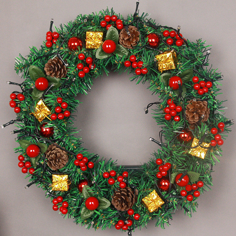 Christmas Berry Wreath Artificial Decorative Holiday Door Hanging 12, 16, 20, 24 Inch Options