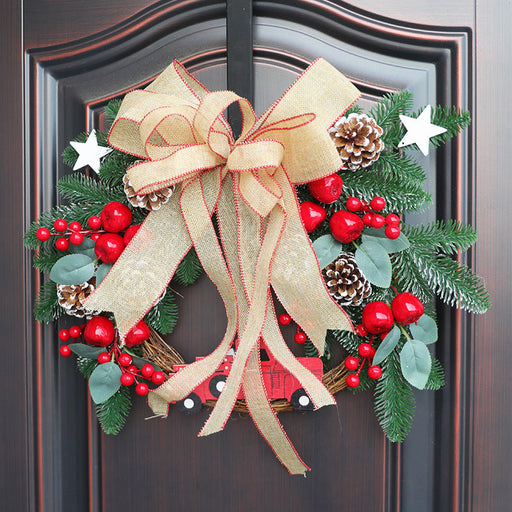 Christmas Berry Bow Wreath Artificial 20 Inch or 24 Inch Holiday Decoration