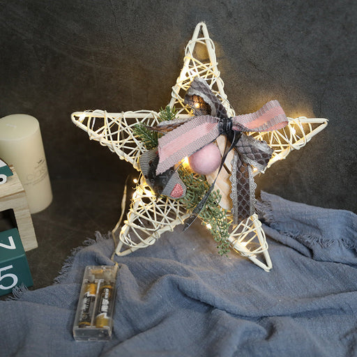 Christmas Star Wreath 10 Inch Artificial Holiday Decoration