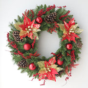 Christmas Starfish Pine Cone Wreath 24 Inch Artificial Holiday Decoration
