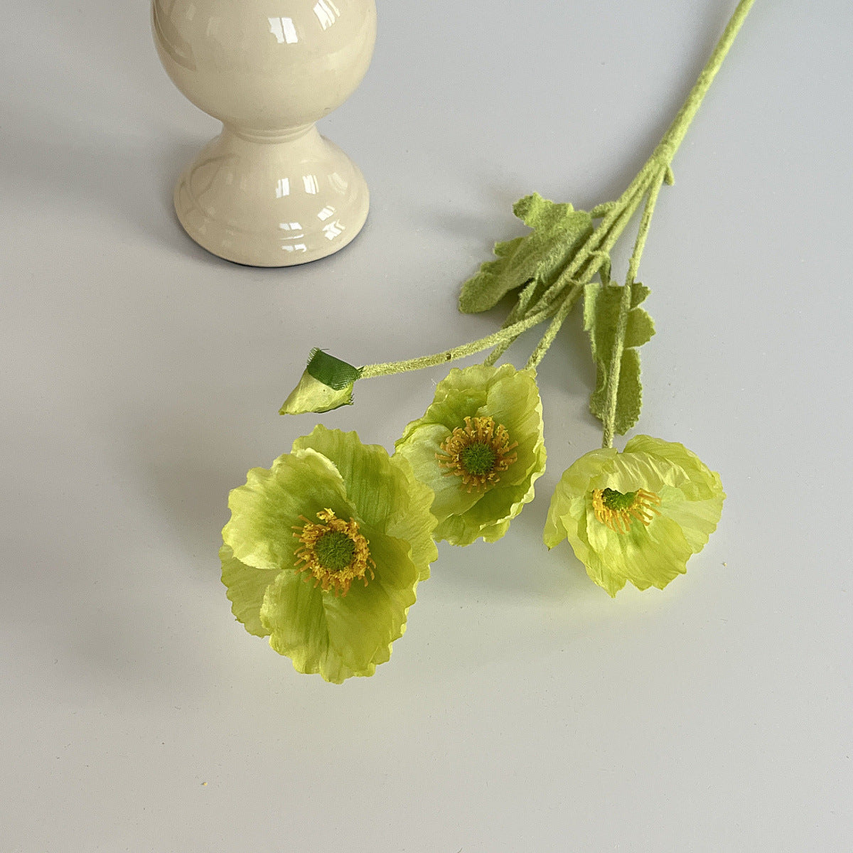 Bulk 23" Artificial Silk Poppy Flowers Fake Poppy with Stems for Home Wedding Party Tables Decor Wholesale