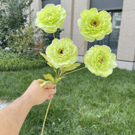 Wedding Floral Backdrop Artificial Lotus Stems - 23.23" Bendable Silk Decor for Venue Styling