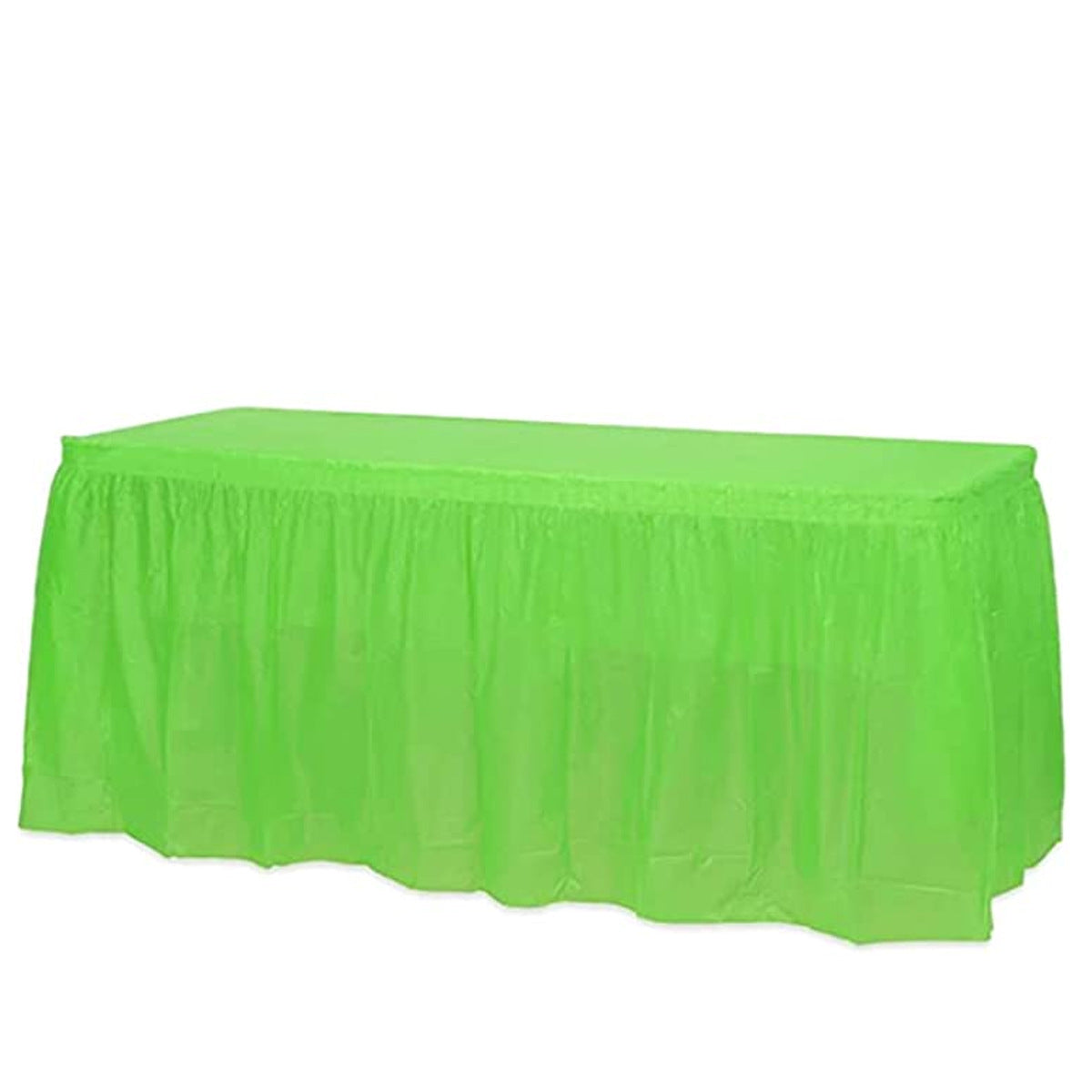 Bulk 14FT Disposable Tablecloth & Skirt Set for Rectangle Table Wedding Buffet Birthday Party Baby Shower Decorations Wholesale