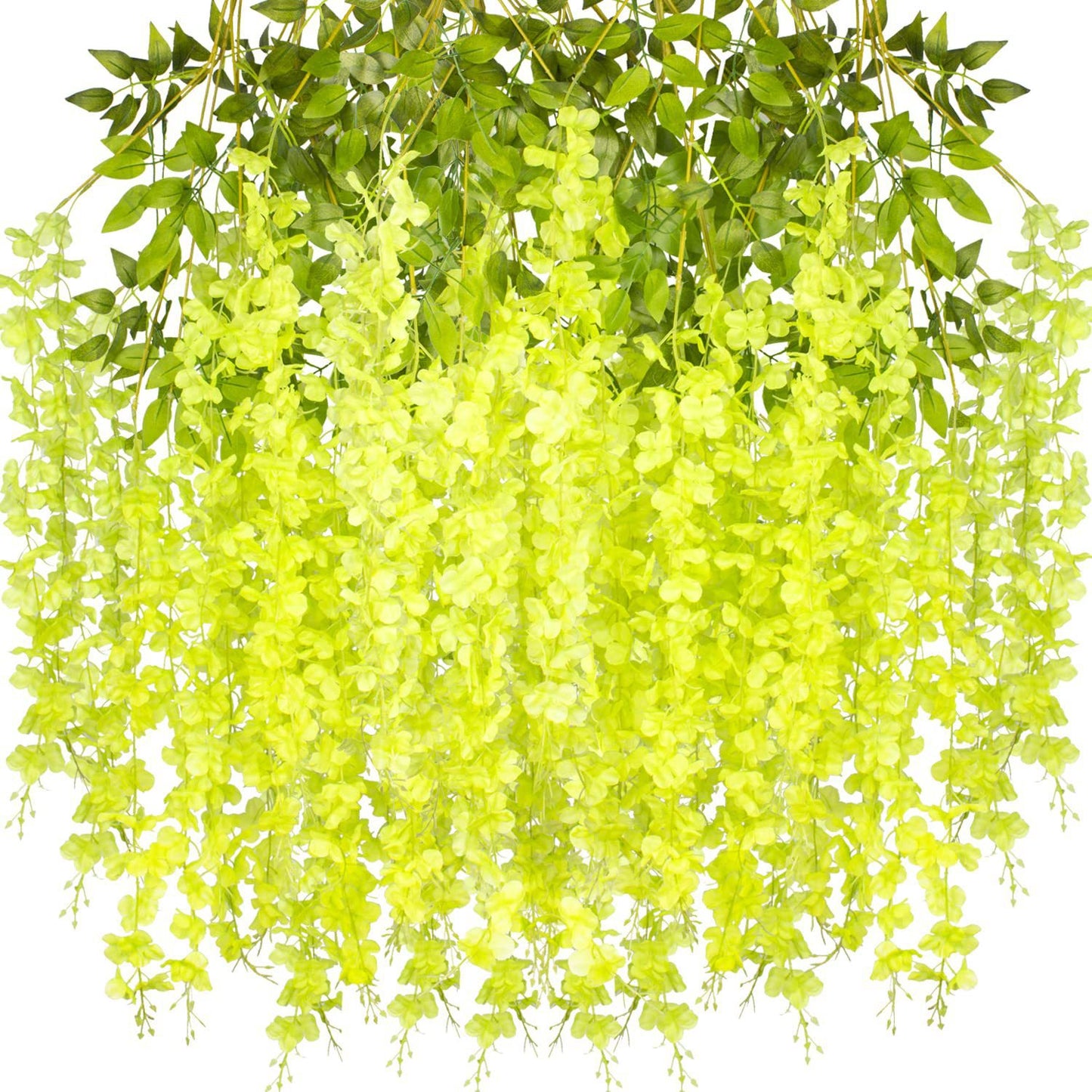 Premium Artificial Wisteria Garland 12 Piece Set  Realistic Hanging Flowers for Wedding Home Décor & Garden Party Arrangements