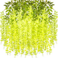 Premium Artificial Wisteria Garland 12 Piece Set  Realistic Hanging Flowers for Wedding Home Décor & Garden Party Arrangements