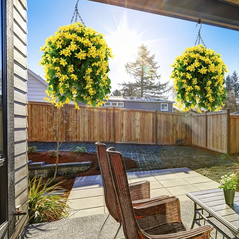 Artificial Hanging Spring Flower Garland 6 Ft UV Resistant Bulk Patio Garden Decor