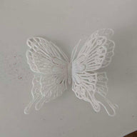 9-Piece Christmas Butterfly Decor Set 3D Glitter Double-Layer Hollow - TreeWallWreath Decor + 9 Clips